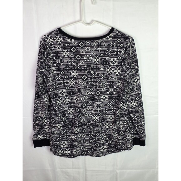 Denim & Company Women's‎ Small Black/White/Grey Top - Picture 5 of 5